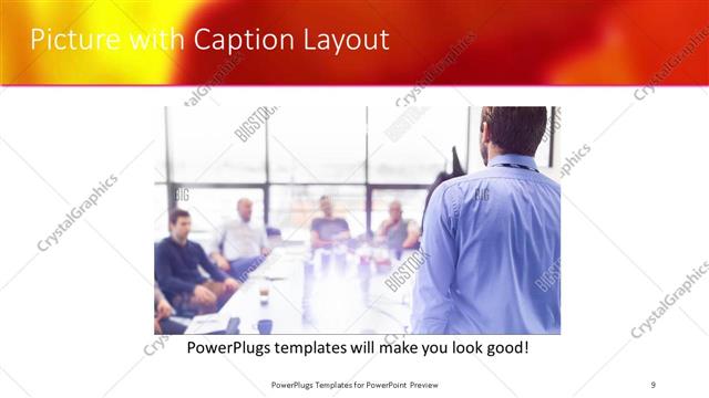 Picture with Caption presentation slide layout