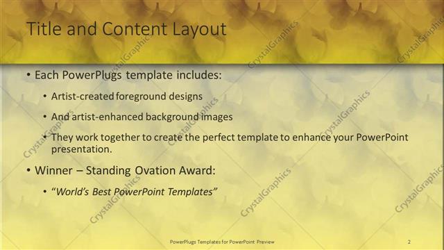 Title and Content presentation slide layout