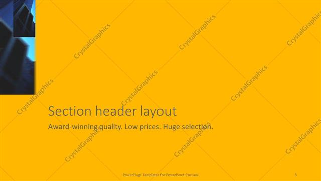 Section Header presentation slide layout