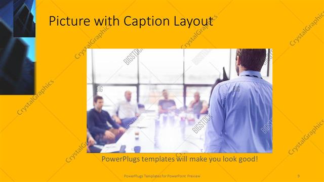 Picture with Caption presentation slide layout