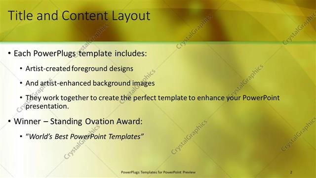 Title and Content presentation slide layout