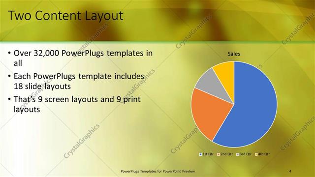 Two Content presentation slide layout