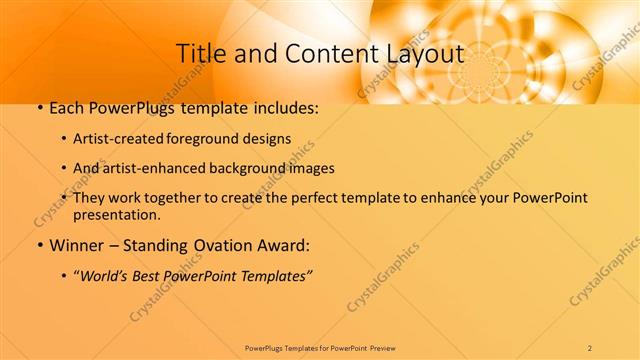 Title and Content presentation slide layout