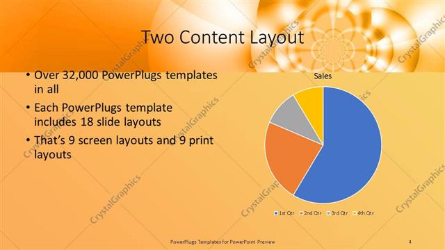 Two Content presentation slide layout
