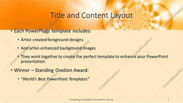 Title and Content presentation slide layout
