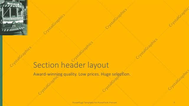 Section Header presentation slide layout