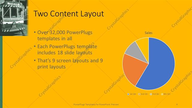 Two Content presentation slide layout
