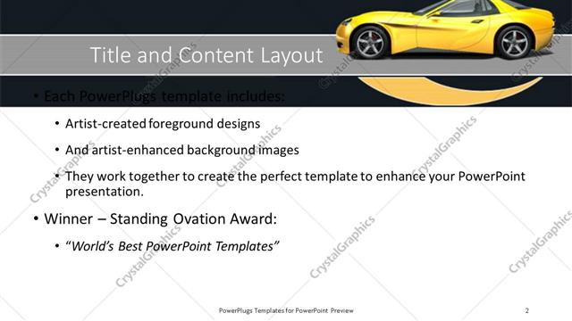 Title and Content presentation slide layout
