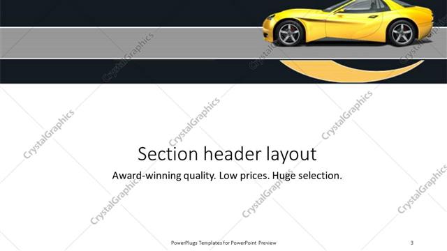 Section Header presentation slide layout