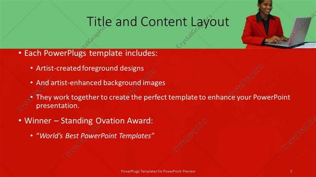 Title and Content presentation slide layout