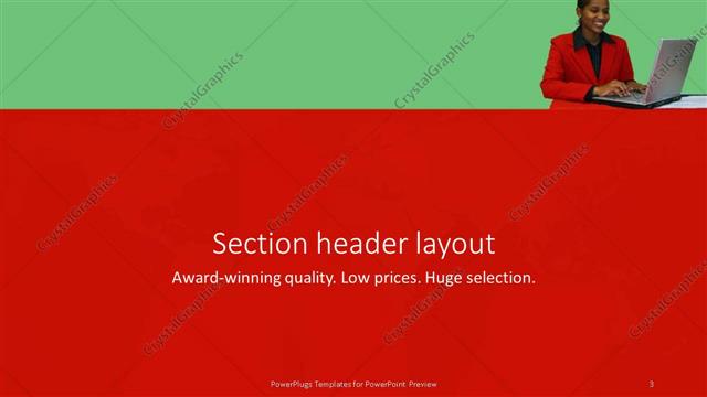 Section Header presentation slide layout