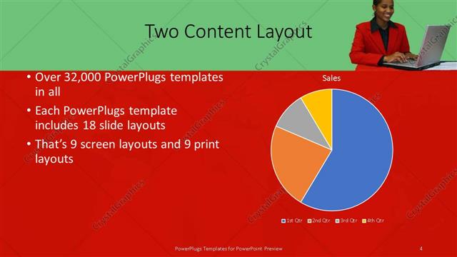 Two Content presentation slide layout