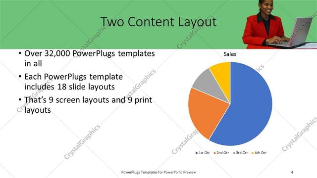 Two Content presentation slide layout