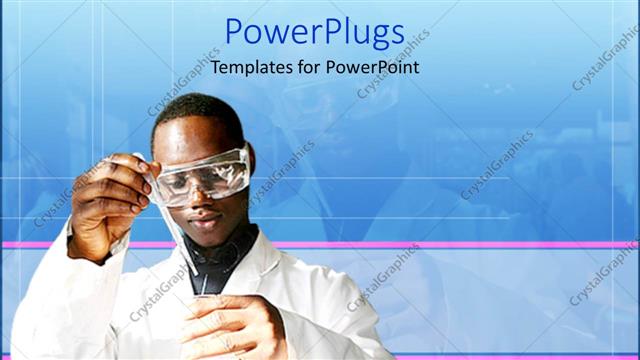  Presentation with substance - Young African chemistry student performing experiment with pink substance in beaker