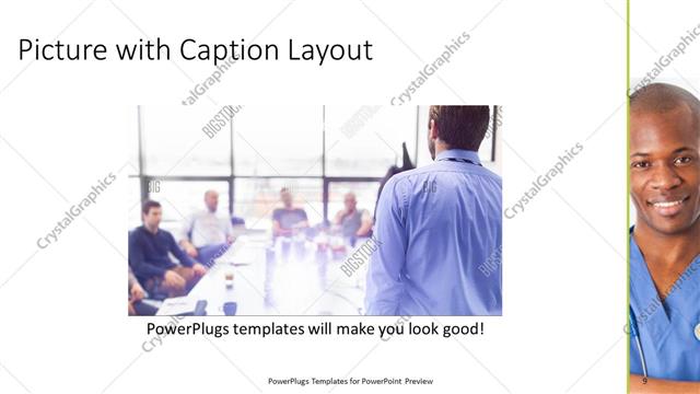 Picture with Caption presentation slide layout