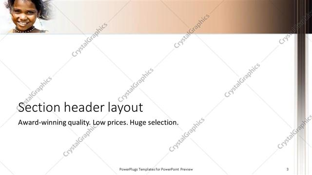Section Header presentation slide layout