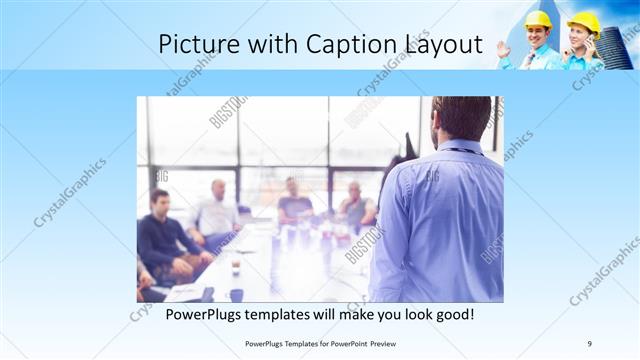 Picture with Caption presentation slide layout