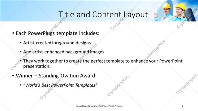 Title and Content presentation slide layout