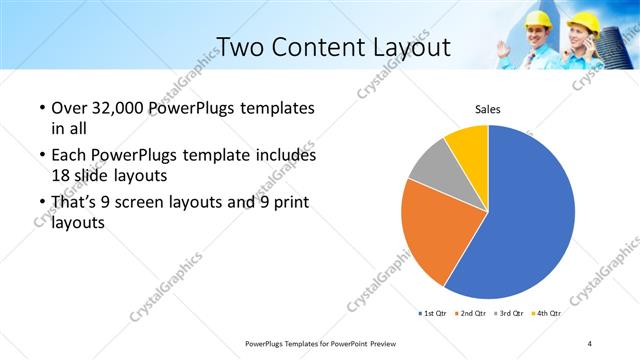 Two Content presentation slide layout