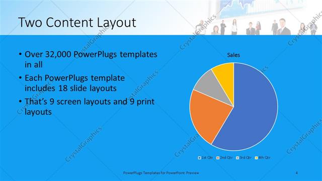 Two Content presentation slide layout