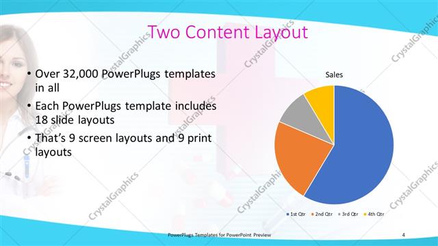 Two Content presentation slide layout