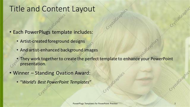 Title and Content presentation slide layout