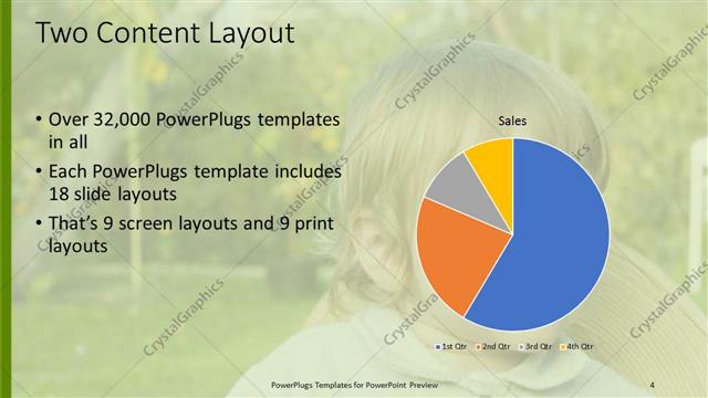 Two Content presentation slide layout