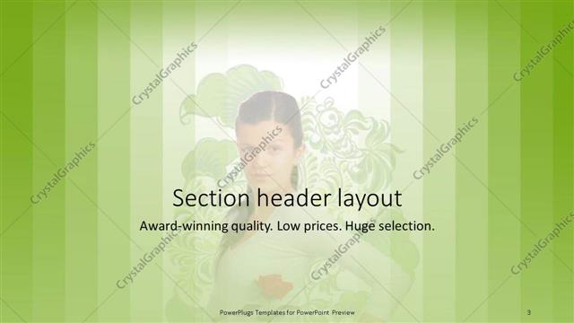 Section Header presentation slide layout