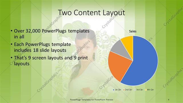 Two Content presentation slide layout