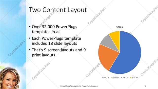 Two Content presentation slide layout