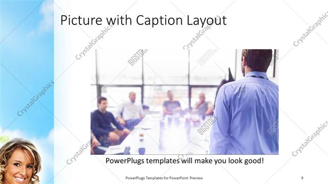 Picture with Caption presentation slide layout