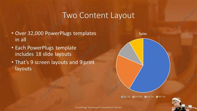 Two Content presentation slide layout