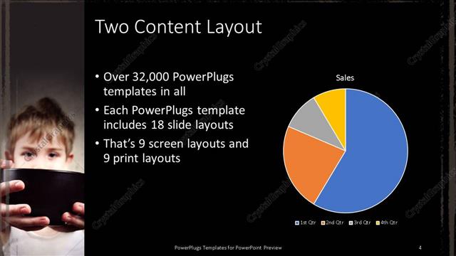 Two Content presentation slide layout