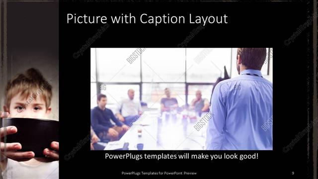 Picture with Caption presentation slide layout