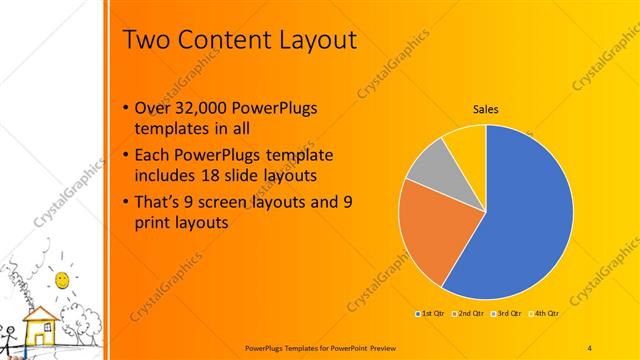 Two Content presentation slide layout
