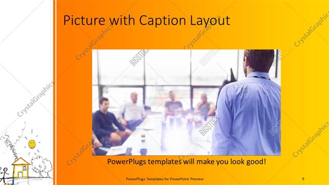 Picture with Caption presentation slide layout