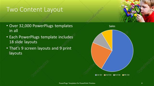 Two Content presentation slide layout