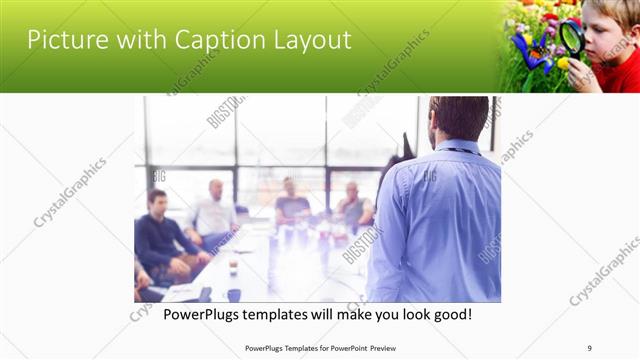 Picture with Caption presentation slide layout
