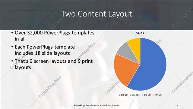 Two Content presentation slide layout