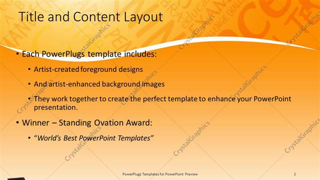 Title and Content presentation slide layout