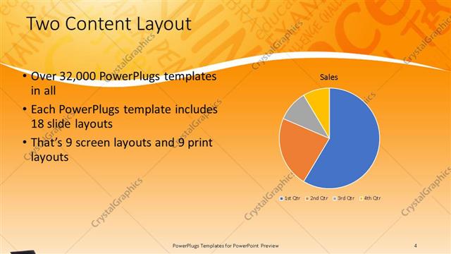Two Content presentation slide layout