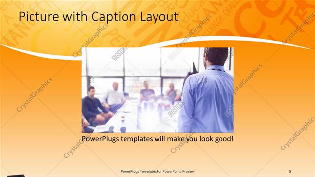 Picture with Caption presentation slide layout