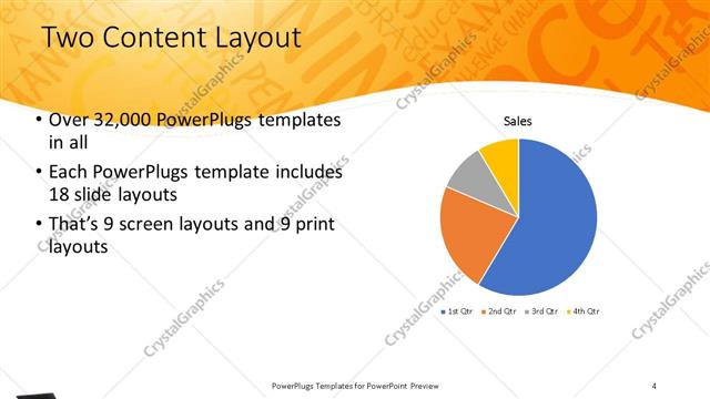 Two Content presentation slide layout