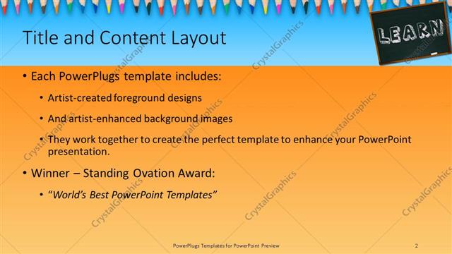 Title and Content presentation slide layout
