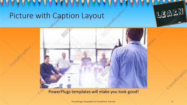 Picture with Caption presentation slide layout