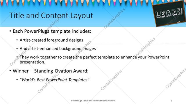 Title and Content presentation slide layout