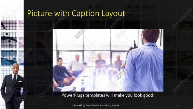 Picture with Caption presentation slide layout