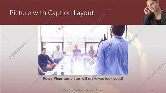 Picture with Caption presentation slide layout