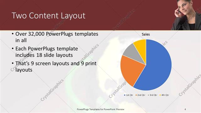 Two Content presentation slide layout