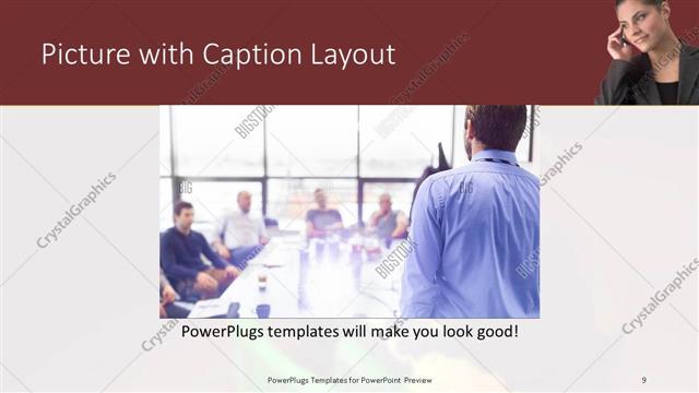 Picture with Caption presentation slide layout